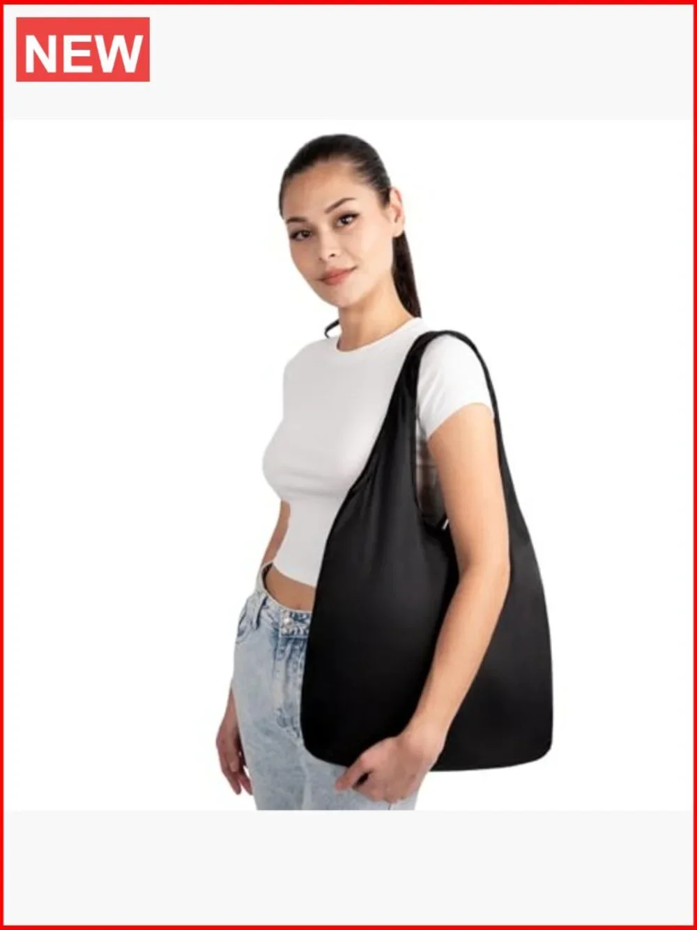 Ultralight Foldable Reusable Tote Bag, Packable Travel Grocery Bag, Diamond